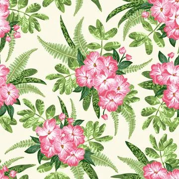 Seamless exotic pattern. Illustrazione stock