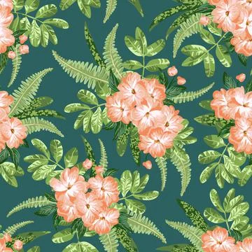 Seamless exotic pattern. Stock Illustration