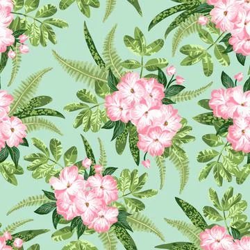 Seamless exotic pattern. Illustrazione stock