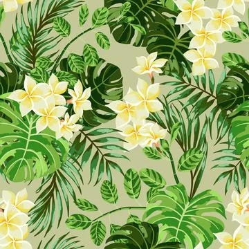 Seamless exotic pattern. Illustrazione stock