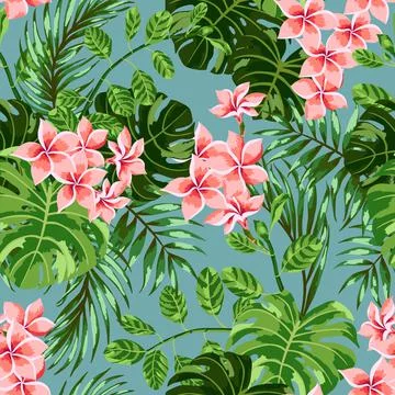 Seamless exotic pattern. Stock Illustration