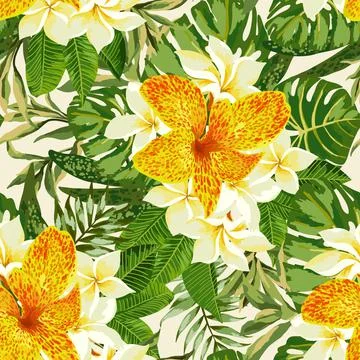 Seamless exotic pattern. 스톡 일러스트