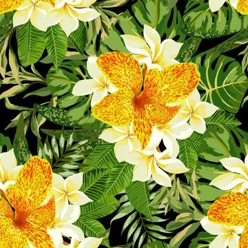 Seamless exotic pattern. Illustrazione stock