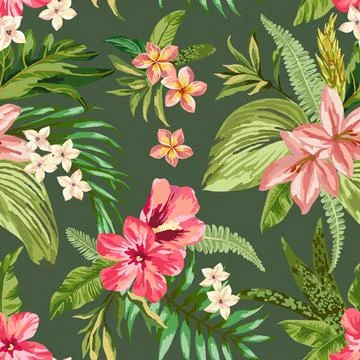 Seamless exotic pattern. Stock Illustration