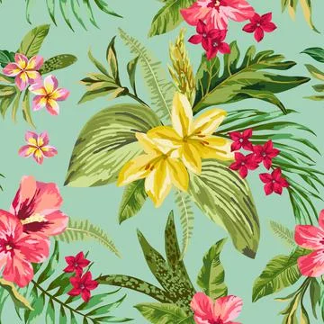 Seamless exotic pattern. Illustrazione stock