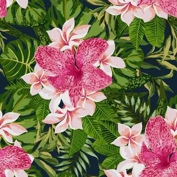 Seamless exotic pattern. Illustrazione stock