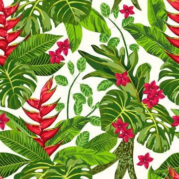 Seamless exotic pattern. Illustrazione stock
