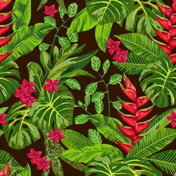 Seamless exotic pattern. Stock Illustration