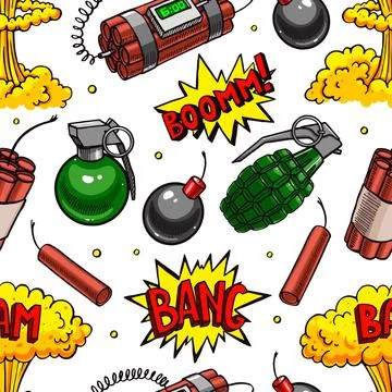Seamless explosive devices Stock-Illustration