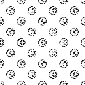 Seamless eye eyeball pupil iris outline pattern Stock Illustration