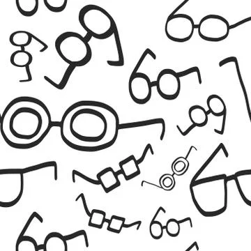 Seamless eyeglasses pattern Stock Illustration