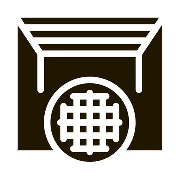 Seamless fabric ceilings icon Vector Glyph Illustration Stock Illustration
