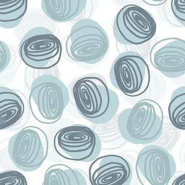 SEAMLESS FABRIC PATTERN BACKGROUND WITH BLUE HAND DRAW POLKA DOT Illustrazione stock