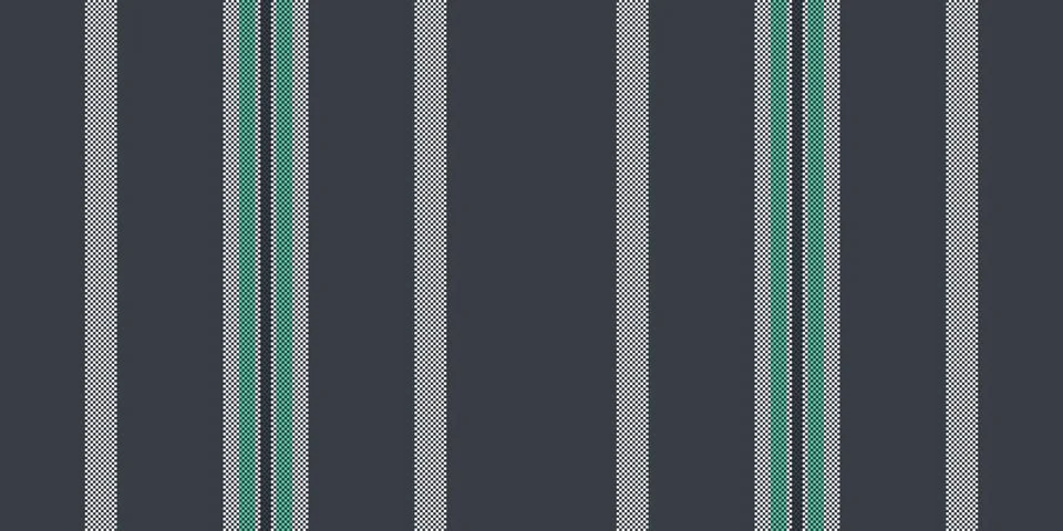 This seamless fabric pattern features elegant vertical stripes in charcoal, w Stock Illustration