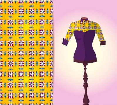 Seamless fabric texture Illustrazione stock