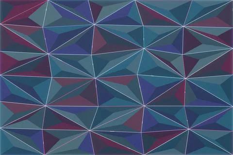 A seamless faceted arrangement of angular shapes in navy, teal, violet, and.. Stock Illustration