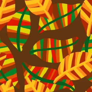 Seamless Fall Leaf Pattern Stock Illustration