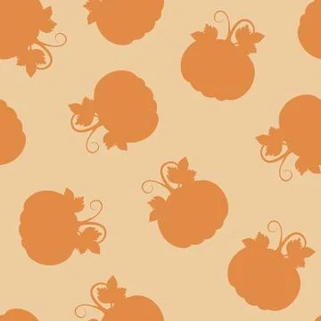 Seamless fall pattern with pumpkins Vector Infinite Illustration Abstract Illustrazione stock