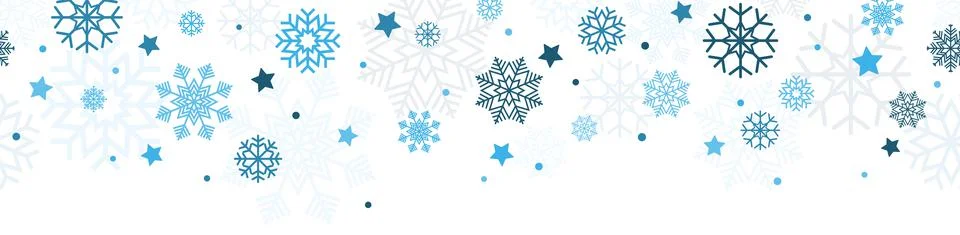 Seamless falling snow flake background Stock Illustration