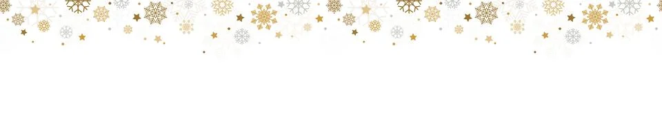 Seamless falling snow flake panorama background Stock Illustration