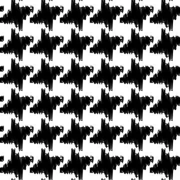 Seamless fashion pattern. Dog toth black and white texture. Tartan print. Stock Illustration