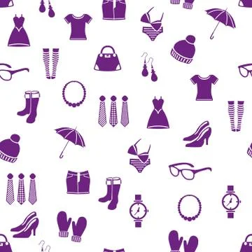 Seamless fashion pattern Stock Illustration