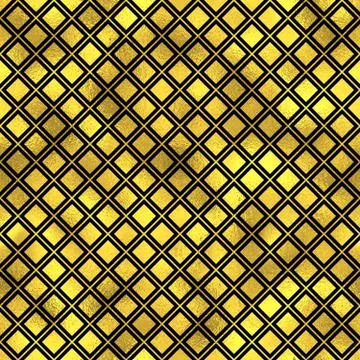 Seamless fashion vector pattern with gold diamonds Stock Illustration
