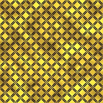 Seamless fashion vector pattern with gold diamonds Stock Illustration