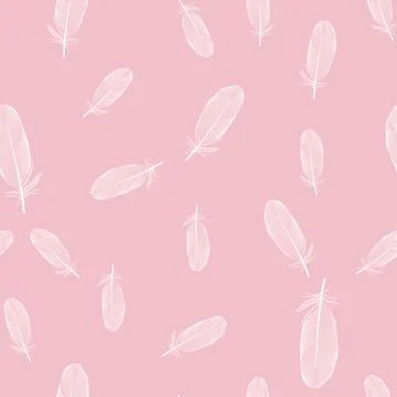 Seamless Feather pattern for Wedding, anniversary, birthday and party. Design Stock Illustration