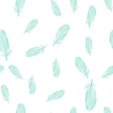 Seamless Feather pattern for Wedding, anniversary, birthday and party. Design Illustrazione stock