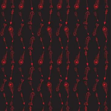 Seamless feather patterns Illustrazione stock
