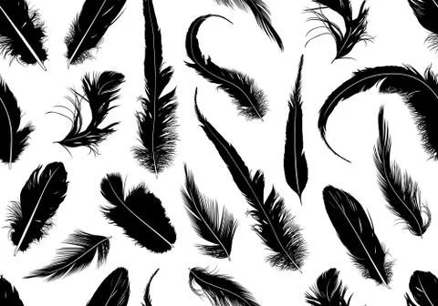 Seamless feathers Stock Illustration