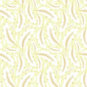 Seamless feathers pattern Stock Illustration