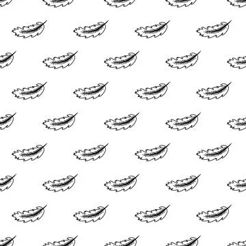 Seamless feathers pattern Stock Illustration