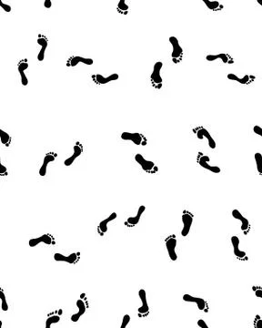 Seamless with  feet Stock Illustration
