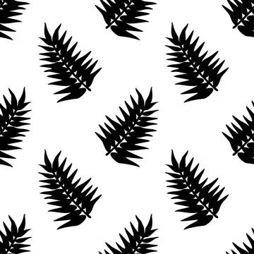 Seamless fern pattern Stock Illustration
