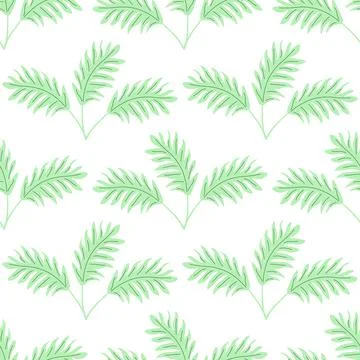 Seamless fern pattern Stock Illustration