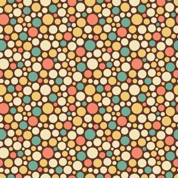 Seamless festive background from circles.  Vector Illustration Stock Illustration