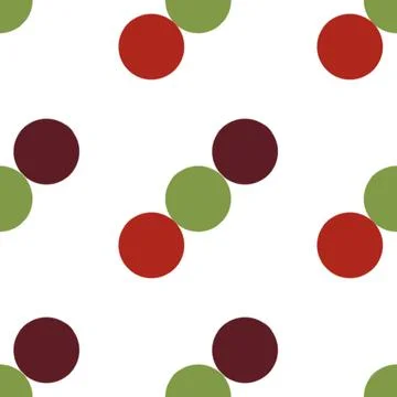 Seamless festive background featuring polka dots in classic Christmas color.. 스톡 일러스트