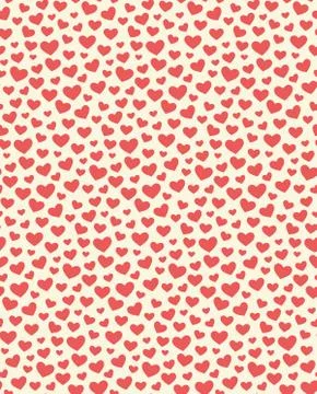 Seamless Festive Love Abstract Pattern with Hearts on White Stock Illustration