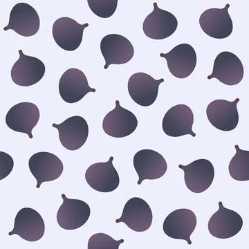 Seamless Fig Fruit Pattern with Minimalist Gradient Style Illustrazione stock