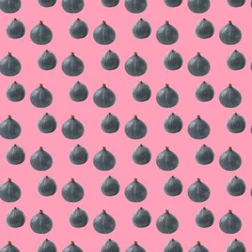 Seamless fig pattern on a pink background Stock-Fotos