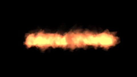 Seamless Fire Burning Flames Dark Black Background for Horizontal Video Effects Stock Footage 302895955