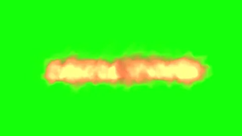 Seamless Fire Burning Flames Green Chroma Background for Horizontal Video Effect Stock Footage 302895946
