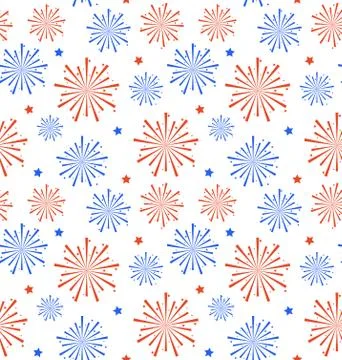 Seamless firework USA 02 bf Illustrazione stock