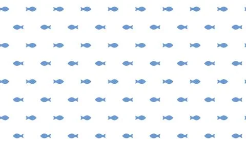 Seamless fish background. Vector texture. blue fish pattern Illustrazione stock