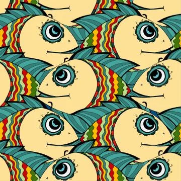 Seamless fish Stock Illustration