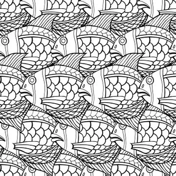 Seamless fish Stock Illustration