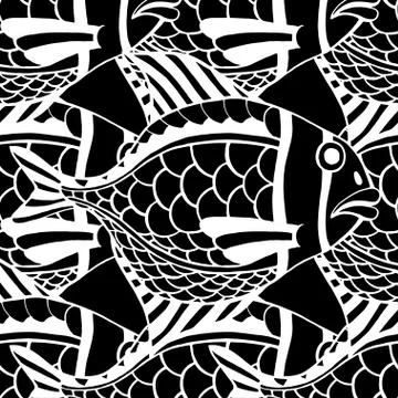 Seamless fish Stock Illustration