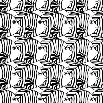 Seamless fish Ilustração Stock